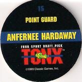 1993 Classic Four Sport - Tonx #15 Anfernee Hardaway Back