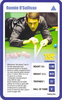 2009 Top Trumps Tournament Sporting Heroes #NNO Ronnie O'Sullivan Front