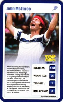 2009 Top Trumps Tournament Sporting Heroes #NNO John McEnroe Front
