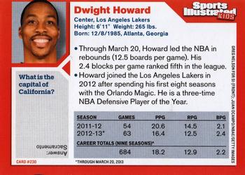 2013 Sports Illustrated for Kids #230 Dwight Howard Back
