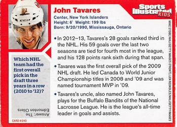 2013 Sports Illustrated for Kids #240 John Tavares Back