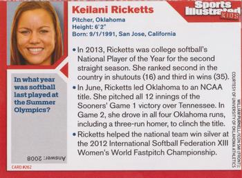 2013 Sports Illustrated for Kids #262 Keilani Ricketts Back
