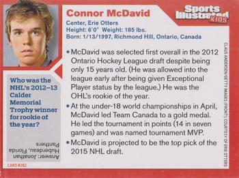 2013 Sports Illustrated for Kids #282 Connor McDavid Back