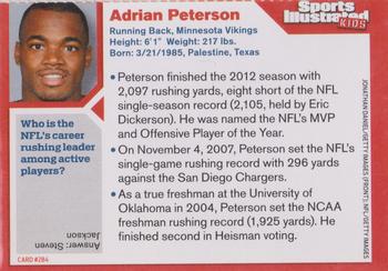 2013 Sports Illustrated for Kids #284 Adrian Peterson Back