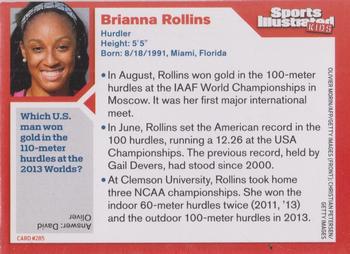 2013 Sports Illustrated for Kids #285 Brianna Rollins Back