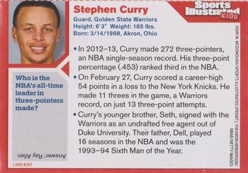 2013 Sports Illustrated for Kids #287 Stephen Curry Back