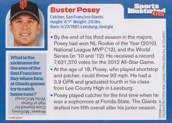 2014 Sports Illustrated for Kids #347 Buster Posey Back