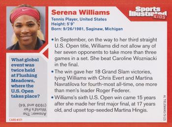 2014 Sports Illustrated for Kids #371 Serena Williams Back