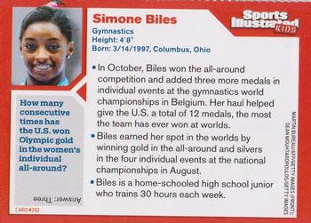 2014 Sports Illustrated for Kids #292 Simone Biles Back