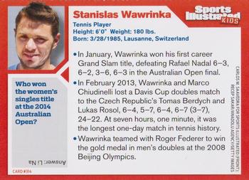 2014 Sports Illustrated for Kids #314 Stanislas Wawrinka Back