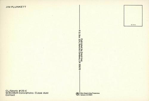 1979-83 Coral-Lee Postcards #25-C Jim Plunkett Back