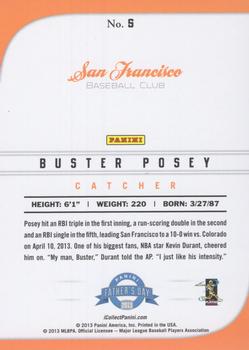 2013 Panini Father's Day #5 Buster Posey Back