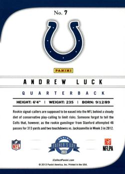 2013 Panini Father's Day #7 Andrew Luck Back