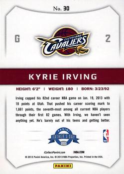 2013 Panini Father's Day #30 Kyrie Irving Back