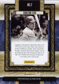 2013 Panini Father's Day - Museum Collection #MC-2 Carlton Fisk Back
