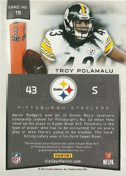 2013 Panini Father's Day - Super Bowl Materials #15 Troy Polamalu Back
