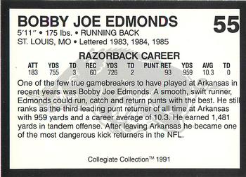 1991 Collegiate Collection Arkansas Razorbacks #55 Bobby Joe Edmonds Back