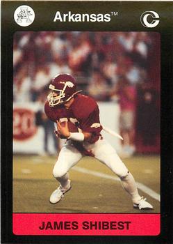 1991 Collegiate Collection Arkansas Razorbacks #56 James Shibest Front