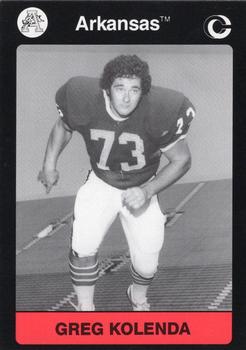 1991 Collegiate Collection Arkansas Razorbacks #79 Greg Kolenda Front