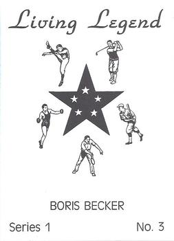 1990 Living Legends Blue (unlicensed) #3 Boris Becker Back