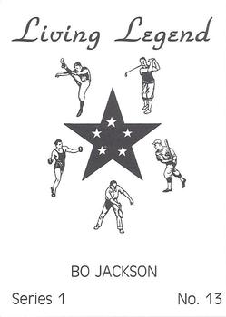 1990 Living Legends Blue (unlicensed) #13 Bo Jackson Back