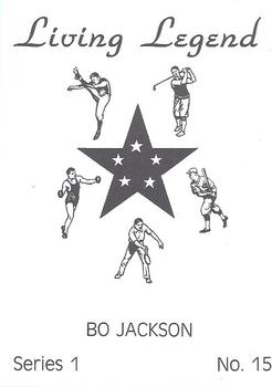 1990 Living Legends Blue (unlicensed) #15 Bo Jackson Back
