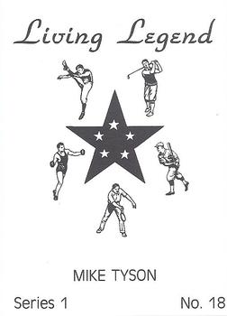 1990 Living Legends Blue (unlicensed) #18 Mike Tyson Back