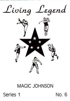1990 Living Legends Blue (unlicensed) #6 Magic Johnson Back