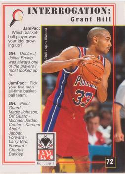 1995 JamPac Magazine #71-72 Grant Hill Back