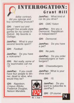 1995 JamPac Magazine #73-74 Grant Hill Back