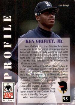 1995 JamPac Magazine #97-98 Ken Griffey, Jr. Back