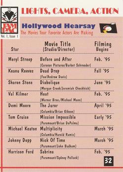 1995 JamPac Magazine #31-32 Jim Carrey / Hollywood Hearsay Back
