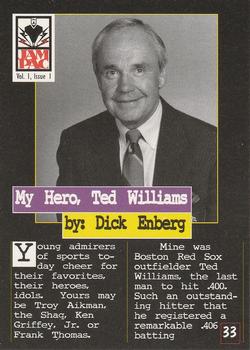 1995 JamPac Magazine #33-34 Dick Enberg / Ted Williams Front