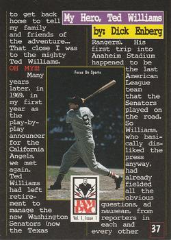 1995 JamPac Magazine #37-38 Ted Williams / My Hero Front