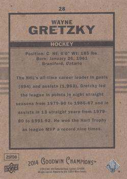 2014 Upper Deck Goodwin Champions - Goudey #28 Wayne Gretzky Back