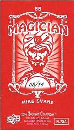 2014 Upper Deck Goodwin Champions - Mini Foil Magician Red #56 Mike Evans Back