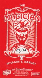 2014 Upper Deck Goodwin Champions - Mini Foil Magician Red #142 William S. Harley Back