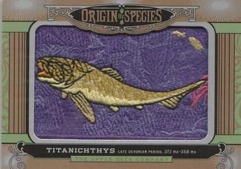 2014 Upper Deck Goodwin Champions - Origin of Species Patches #OS-58 Titanichthys Front