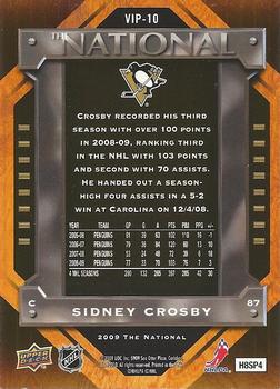 2009 Upper Deck The National VIP National Convention #VIP-10 Sidney Crosby Back