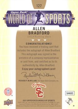 2011 Upper Deck World of Sports - Autographs #127 Allen Bradford Back
