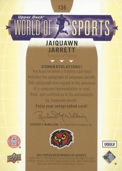 2011 Upper Deck World of Sports - Autographs #136 Jaiquawn Jarrett Back