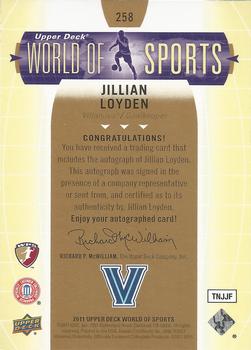 2011 Upper Deck World of Sports - Autographs #258 Jillian Loyden Back