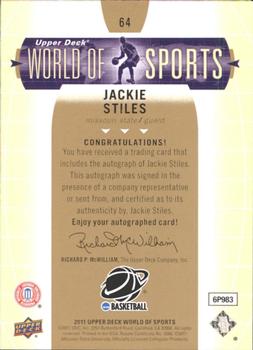 2011 Upper Deck World of Sports - Autographs #64 Jackie Stiles Back