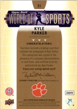 2011 Upper Deck World of Sports - Autographs #31 Kyle Parker Back