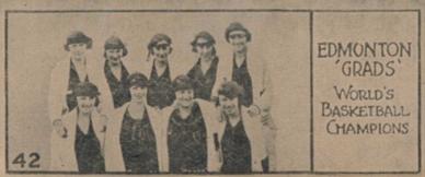 1924 Willard's Chocolates V122 #42 Edmonton 'Grads' Front