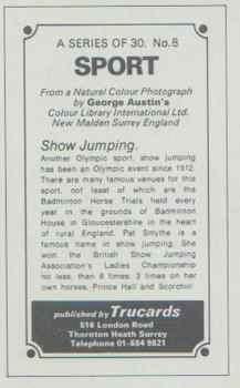 1970 Trucards Sport #8 Show Jumping Back