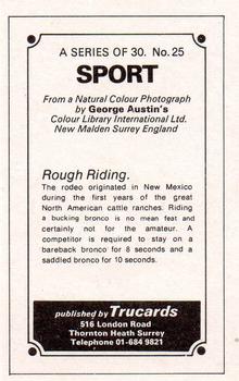1970 Trucards Sport #25 Rough Riding Back