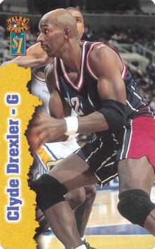 1997 Score Board Talk N' Sports - Phone Cards $1 #24 Clyde Drexler Front