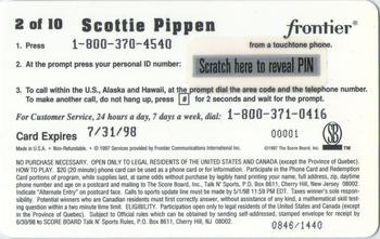 1997 Score Board Talk N' Sports - Phone Cards $20 #2 Scottie Pippen Back