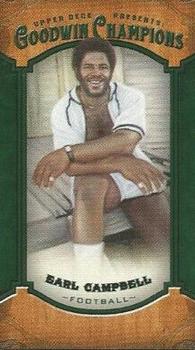 2014 Upper Deck Goodwin Champions - Mini Green Lady Luck Back #3 Earl Campbell Front